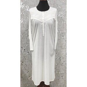 SoieRose White Victorian Cotton Nightgown – SR-1192 – Long Sleeve Sleepwear